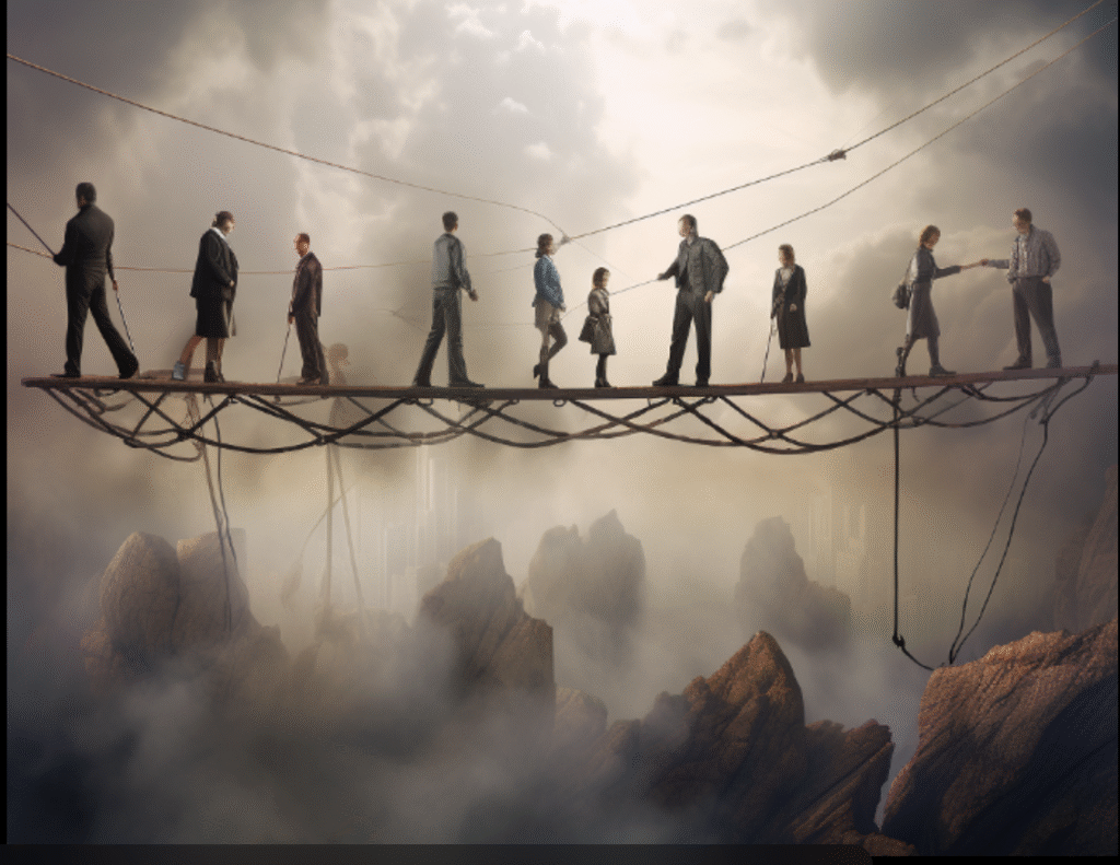 From Responder to Designer: Rethinking My Role as an Evaluator A narrow bridge leading forward into light, representing movement from reactive practice toward intentional design.